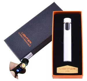 USB запальничка в подарунковій упаковці Lighter (Спіраль розжарювання) №XT-4980 White