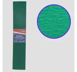 Креп-папір 100%, темно-зелений 50*200см, 20г/м2