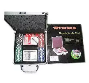 Набір для покеру в металевій валізі