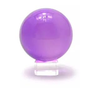 Кришталева куля на підставці фіолетовий (8 см)(10,5х8х8 см)