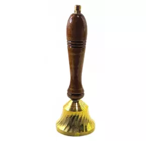 Дзвіночок бронза з дерев'яною ручкою (16,3х6х6 см)