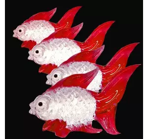 Набір із чотирьох червоних рибок
