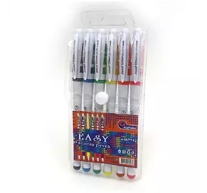Набір гель ручок "J. Otten" білий корп, неон, 6шт, 6кол, PVC, 1шт/етик.