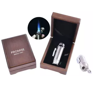 Запальничка подарункова в дерев'яній коробці PROMISE (Гостре полум'я) BN1001-2