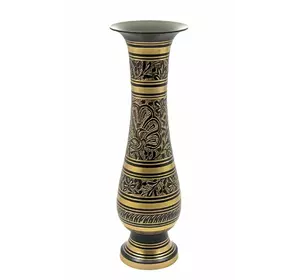 Бронзова Ваза чорна (29х9х9 см)(Flower vase Glass Black Ord./Clr 12")