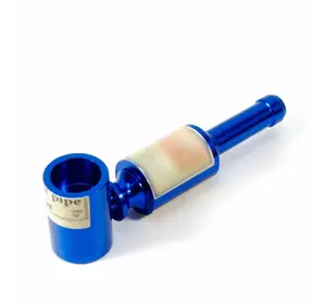 Трубка для куріння "Винна пляшка" синя (8х1,5х2 см)