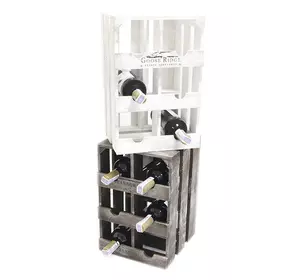 Підставка для вина на 6 пляшок "Ящик", вертикальний