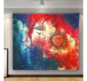 Гобелен настенный "Солнце Луна цветной"