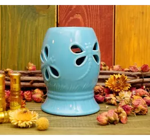 Аромалампа керамічна "Бабки" Блакитна