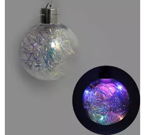 Ялинкова куля LED "Мішура" 10см, 1шт/етик.