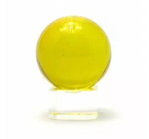 Кришталева куля на підставці жовтий (4 см)