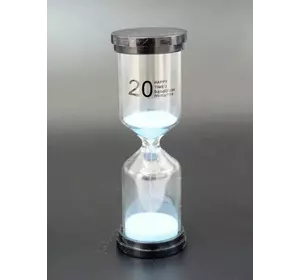 Пісочний годинник "Коло" скло + пластик 20 хвилин Блакитний пісок