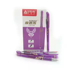 Ручка гелева прана голч.0,38 мм, темно-фіолет, темп зник, 12 шт./етик.