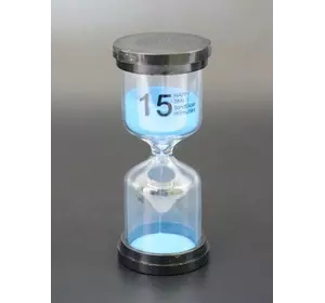 Песочные часы "Круг" стекло + пластик 15 минут Голубой песок