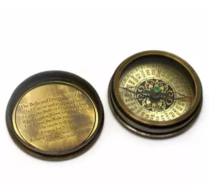 Компас морський бронзовий "Victorian pocket compas"(d-6,h-2 см)