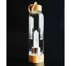 Пляшка для води з кристалом 550мл. Гірський кришталь