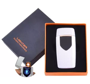 USB запальничка в подарунковій упаковці Lighter (Спіраль розжарювання) №HL-57 White