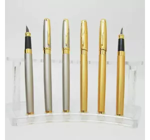 Ручка пір'яна металева "Baixin" золото + матів (-4,-8)