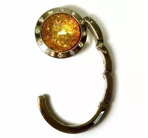 Сумкодержатель для жіночої сумочки "Кристал золотий" зі стразами