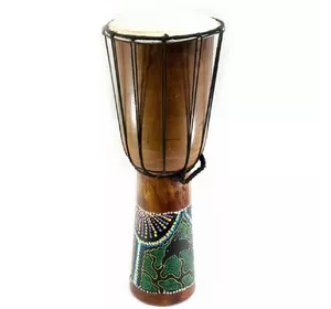 Барабан расписной дерево с кожей (50х19х19 см)