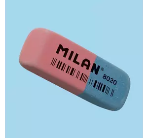 Ластик прямокутний червоно-синій з фаскою "TM MILAN" 6,3*2,4*0,9 см
