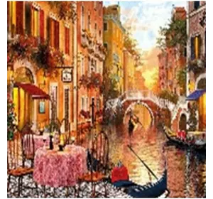 Алмазна мозаїка за номерами 40*50 "Канали Венеції" карт уп. (полотно на рамі)