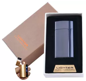 USB запальничка в подарунковій упаковці Lighter (Спіраль розжарювання) №XT-4981 Black