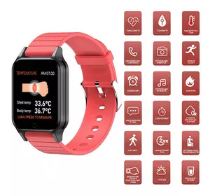 Smart Watch T96, температура тіла, red