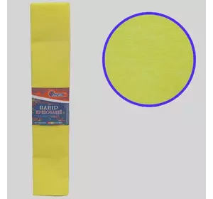 Креп-папір 55%, світло-жовтий 50*200см, 20г/м2