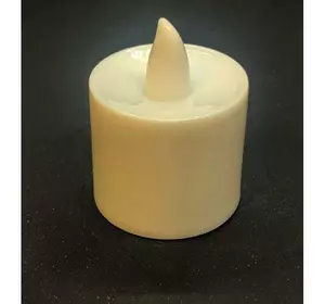 Свічка біла з Led підсвічуванням (4х3,5х3,5 см)