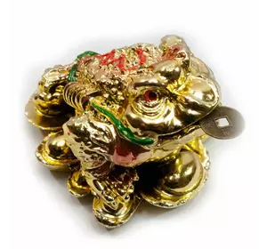 Жаба на монетах золота (5х3,5х4,5 см)