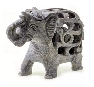 Слон з мильного каменю різьблений (7,5х9,5х4,5 см)