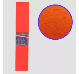 Креп-папір 30%, флуоресцентний помаранчевий 50*200см, засн.20г/м2, заг. 26г/м2
