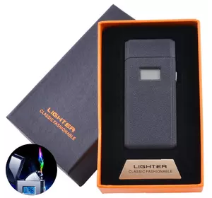 Електроімпульсна запальничка в подарунковій коробці Lighter (USB) №5005 Black (Матова)