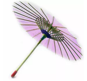 Зонт бамбук з папером фіолетовий (d-30 см h-23 см)