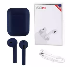 Бездротові навушники V33 5.0 з кейсом, dark blue