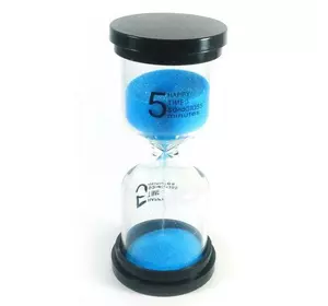 Годинник пісочний (5 хвилин) "Синій пісок" (10.5х4,5х4,5 см)