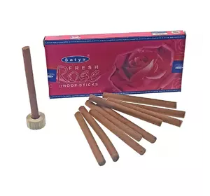 Fresh Rose dhoop sticks (Свіжа Троянда) (20 gms) (12/уп) (Satya) безосновні пахощі