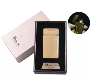 USB запальничка в подарунковій упаковці "Broad" (Двостороння спіраль розжарювання) №4851 Gold
