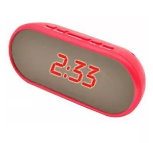 Годинник мережеві VST-712Y-1, червоні, USB