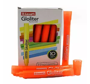 Текстовиділювач флуоресц. "Luxor" "Gloliter" 1-3,5mm тонир. корп.оранж.