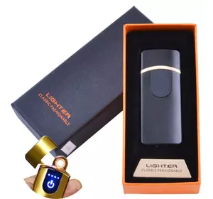 USB запальничка в подарунковій упаковці Lighter (Спіраль розжарювання) №HL-43 Black