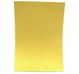 Фоаміран EVA 1.7 ± 0.1MM "Жовтий" IRIDESCENT HQ A4 (21X29.7CM) з клеєм, 10 лист./П./Етик.