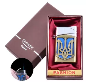 Запальничка в подарунковій коробці Україна (Гостре полум'я) №UA-24 Gold