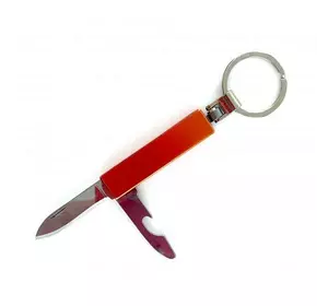 Ніж-брелок з складаним ножем помаранчевий (2 в 1) (9,5х3х1см)