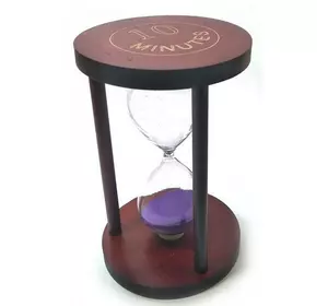 Годинник пісочний 10 хв фіолетовий пісок (14,5х9х9 см)