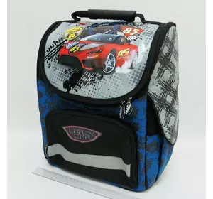 Рюкзак коробка чорно-синій "Crazy Car", 29х16х39 см, (IMG_0440)