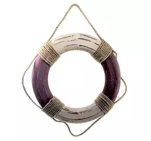 Рятувальний круг дерев'яний бордовий (d-24,5 см h-2.5 см)