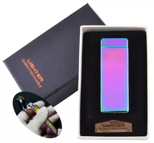 Електроімпульсна запальничка в подарунковій упаковці (Подвійна блискавка, USB) №HL-31-1