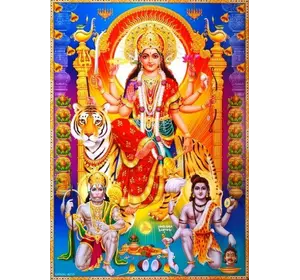 Постер "Індійські боги" Дурга цієї посади 8233